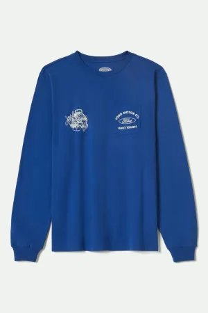 On-the-Go Comfort Ford Built Tough L/S Standard T-Shirt - Ford Blue