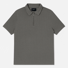 Silent Theory Zip Up Men Polo Animal Print