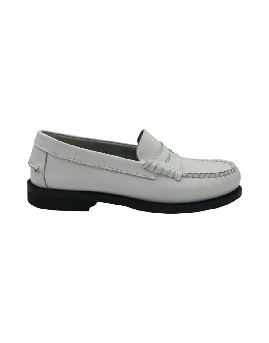 Suede Off-White Leather Women's Oxford Loafer