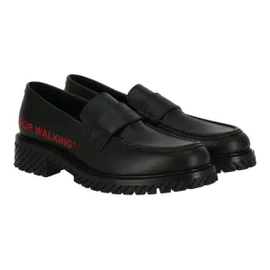 Off White Womens Black Loafer Ground Firm