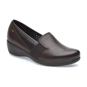 Firm Step Women's Lambskin Mocassins Ruth In Espresso Brown