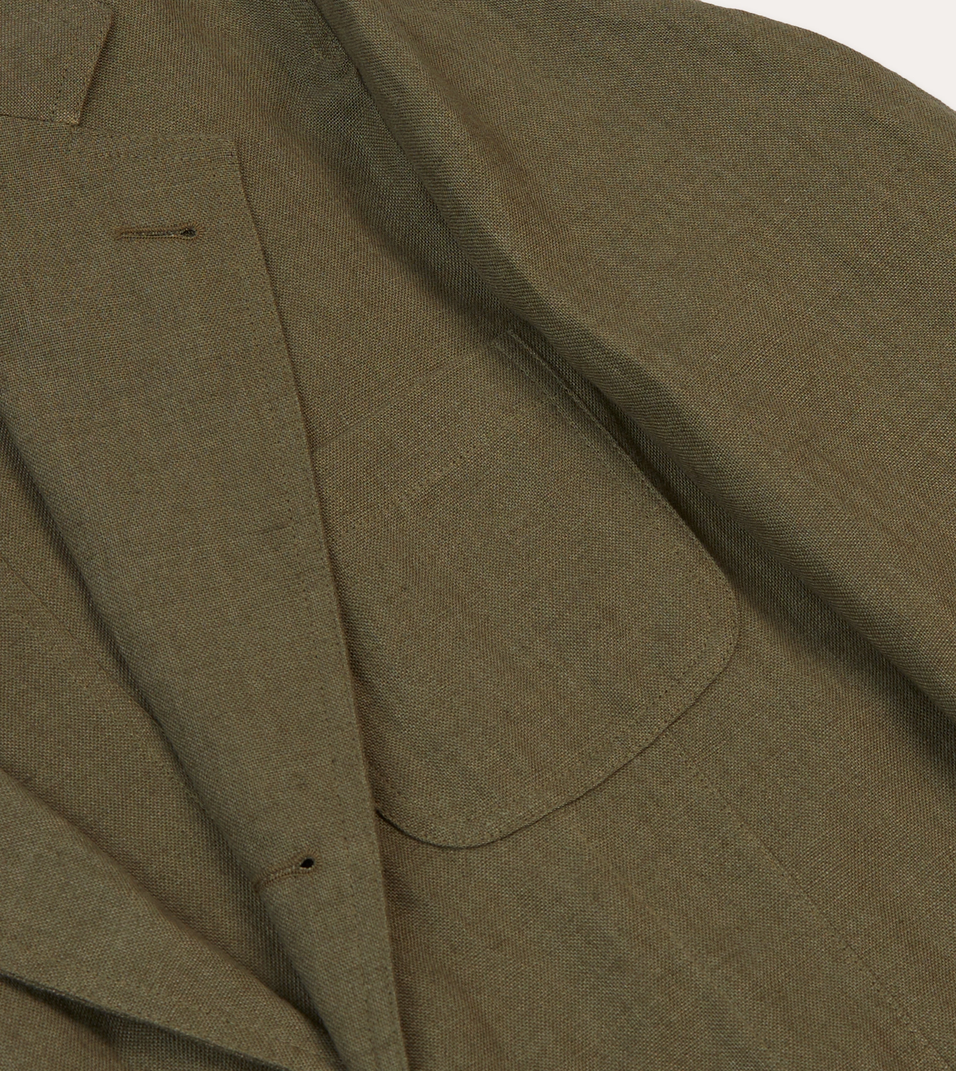 Olive Antique Linen Games Blazer Mk. I Chic Work Outfit
