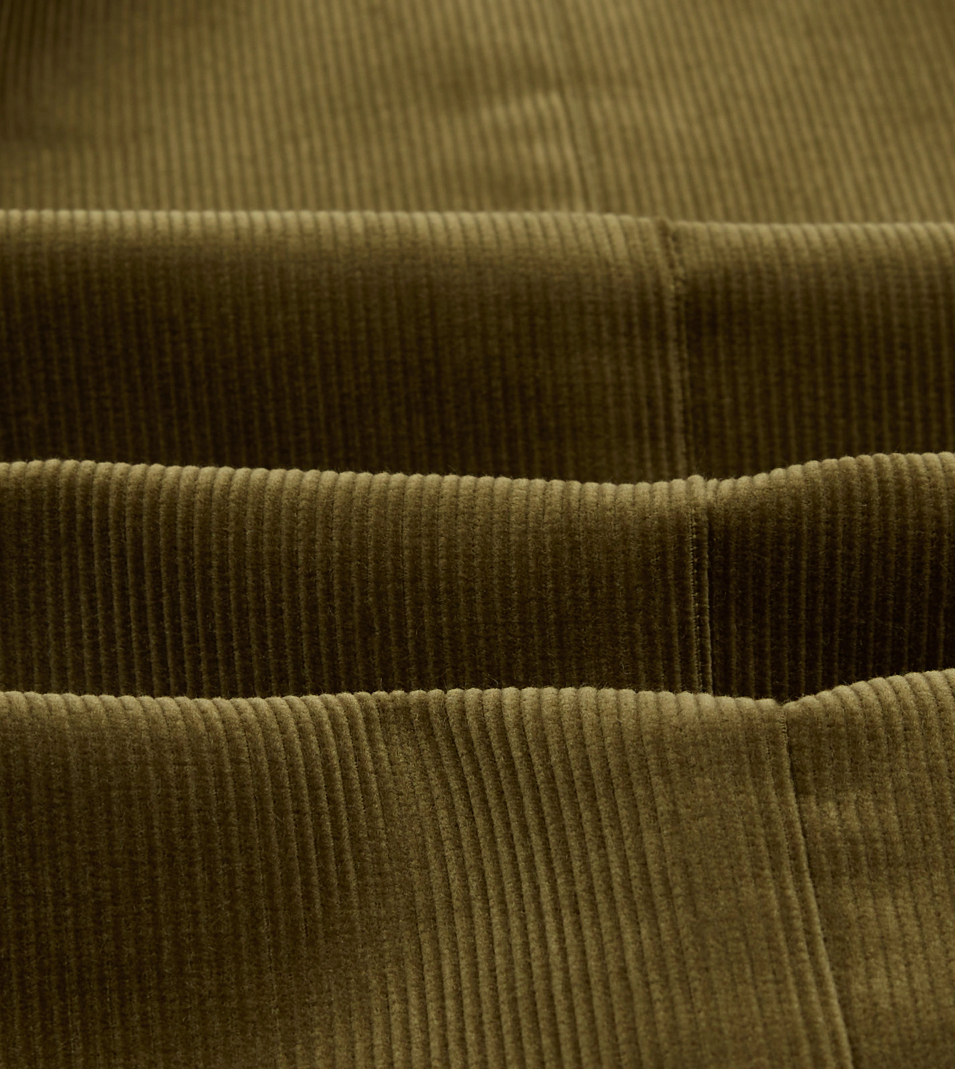 Tailored Fit Refined Layering Olive Green Mid-Wale Cotton Corduroy Tailored?Jacket