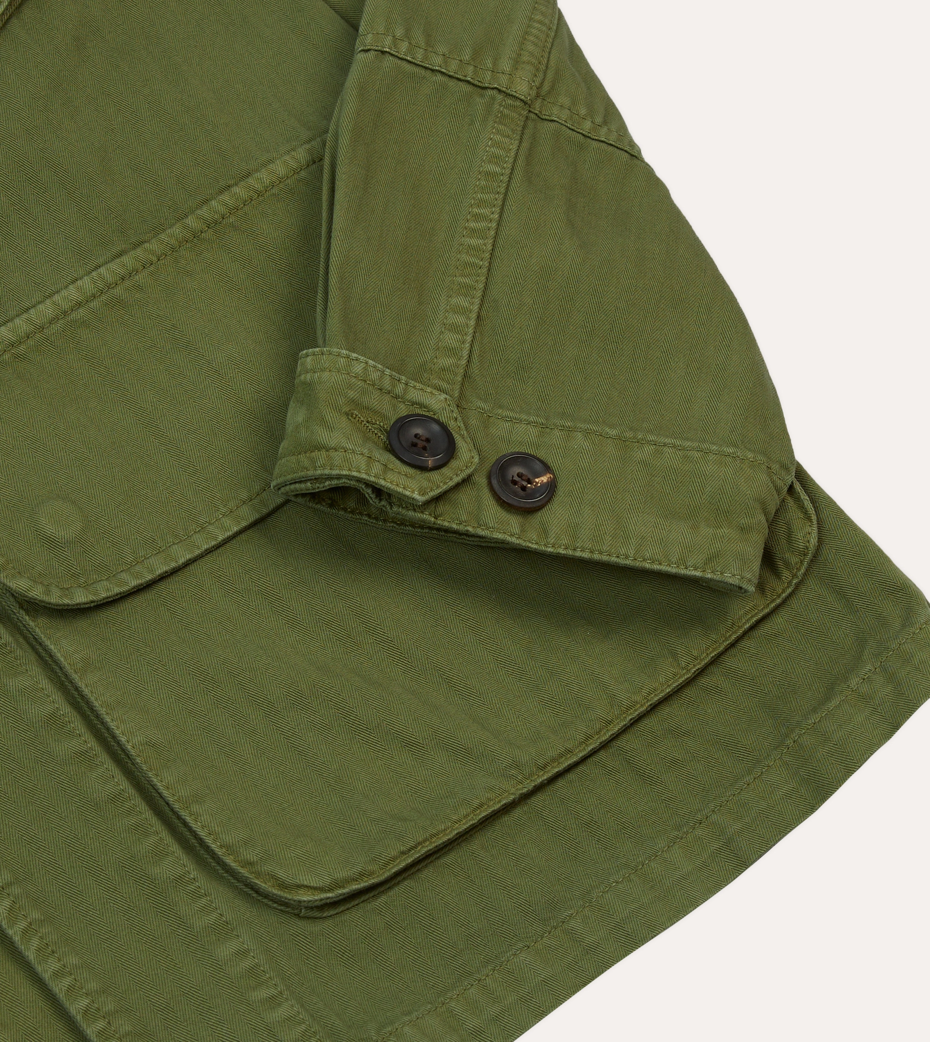 Adventure Wear rehearsal Olive Herringbone Cotton Jungle Jacket