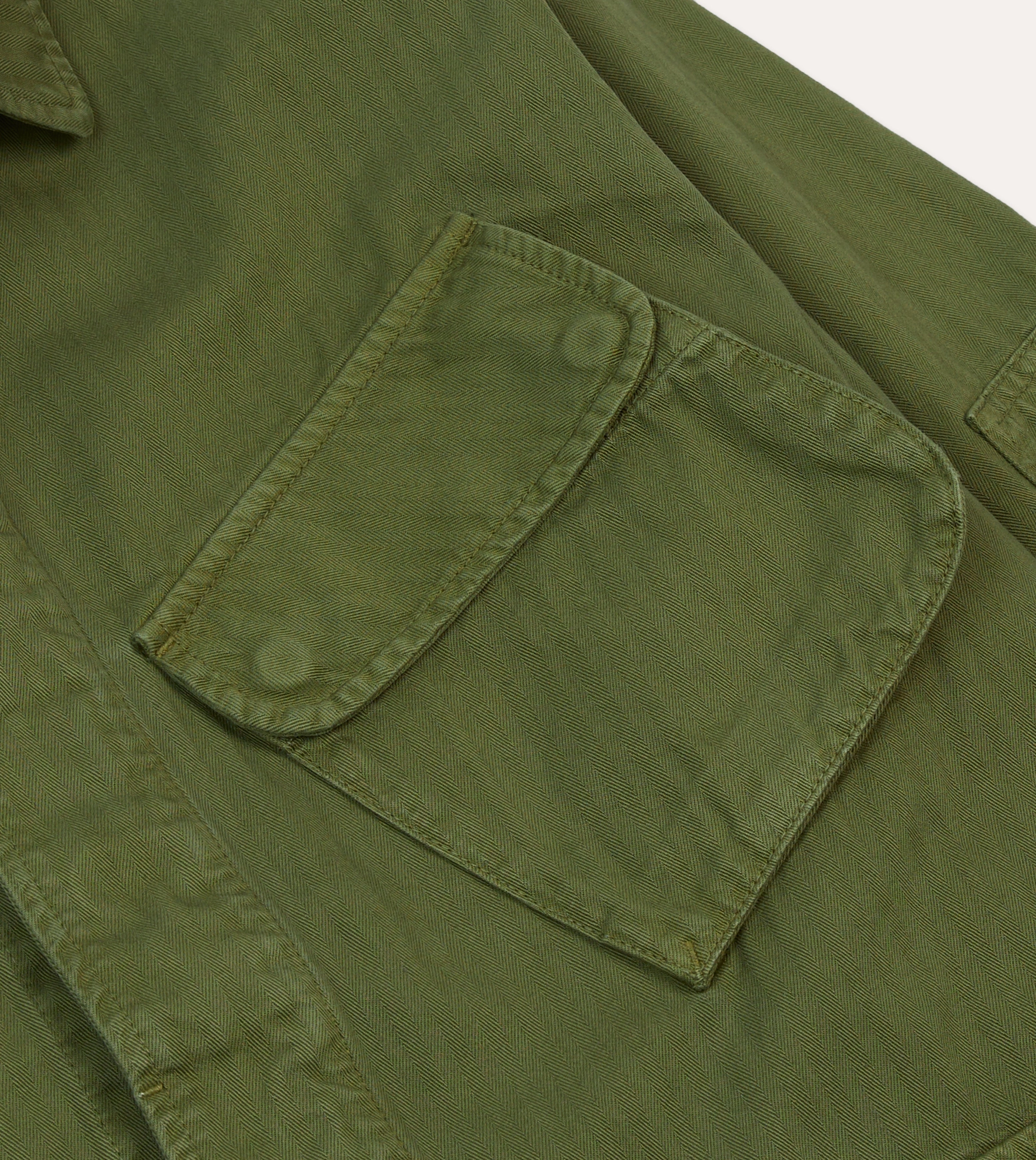 Olive Herringbone Cotton Jungle Jacket Stage Stylish Shield