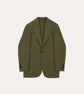 Tailored Business Wear Olive Irish Linen Tailored Jacket
