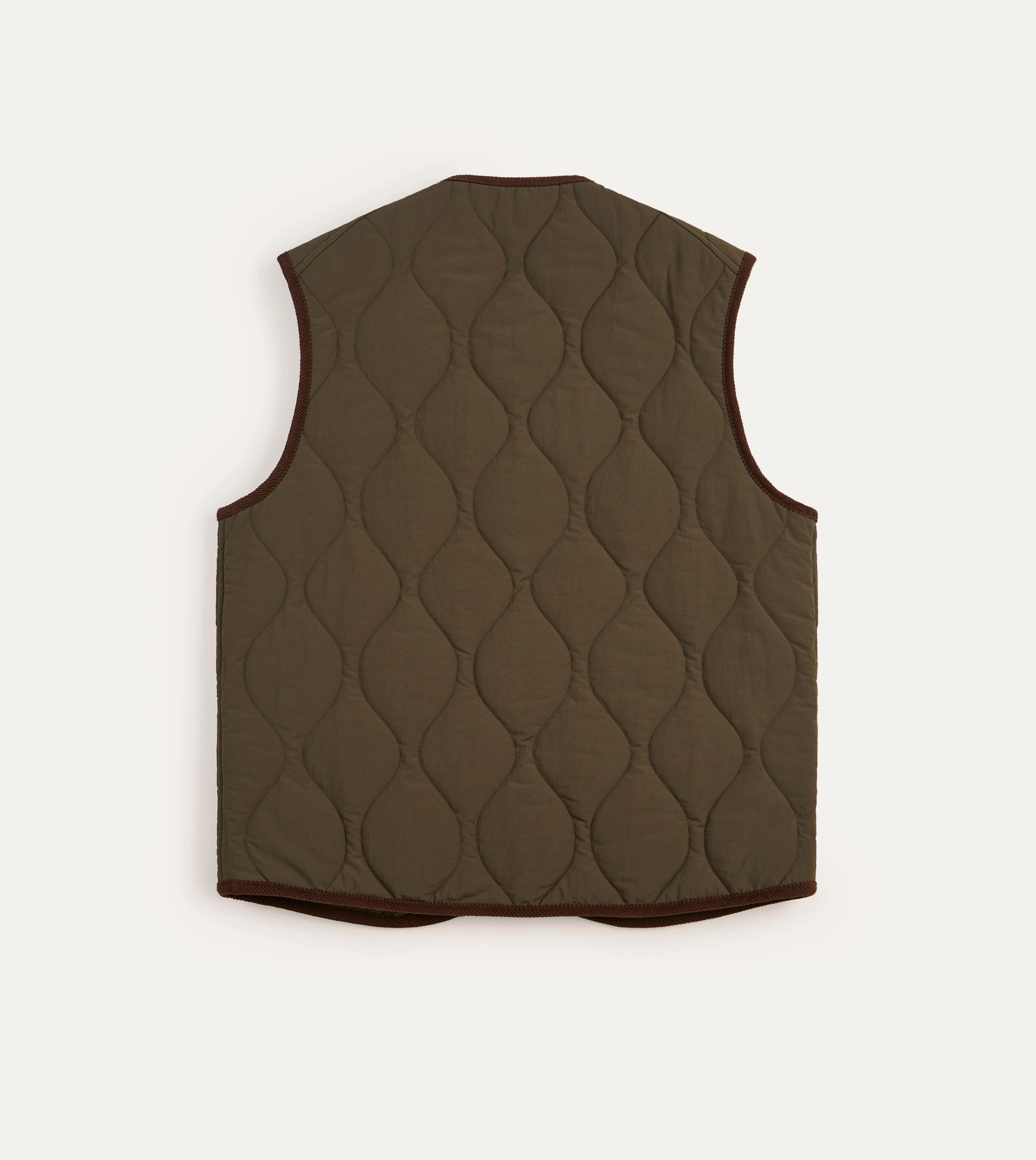 Everyday Coverage Olive Quilted Nylon Zip Vest