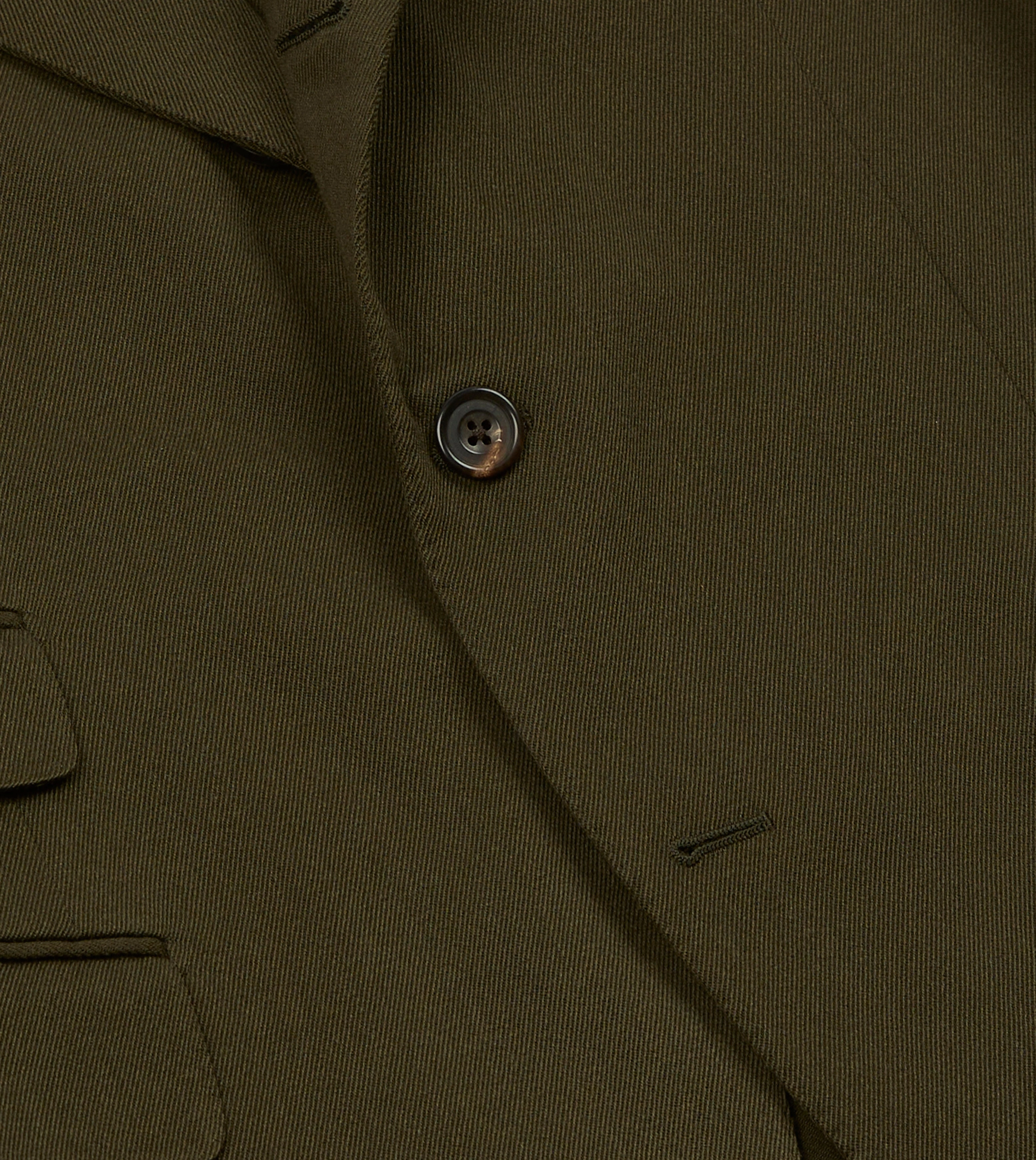 Olive Wool-Cotton Tailored Jacket Stylish Comfort Breathable fabric