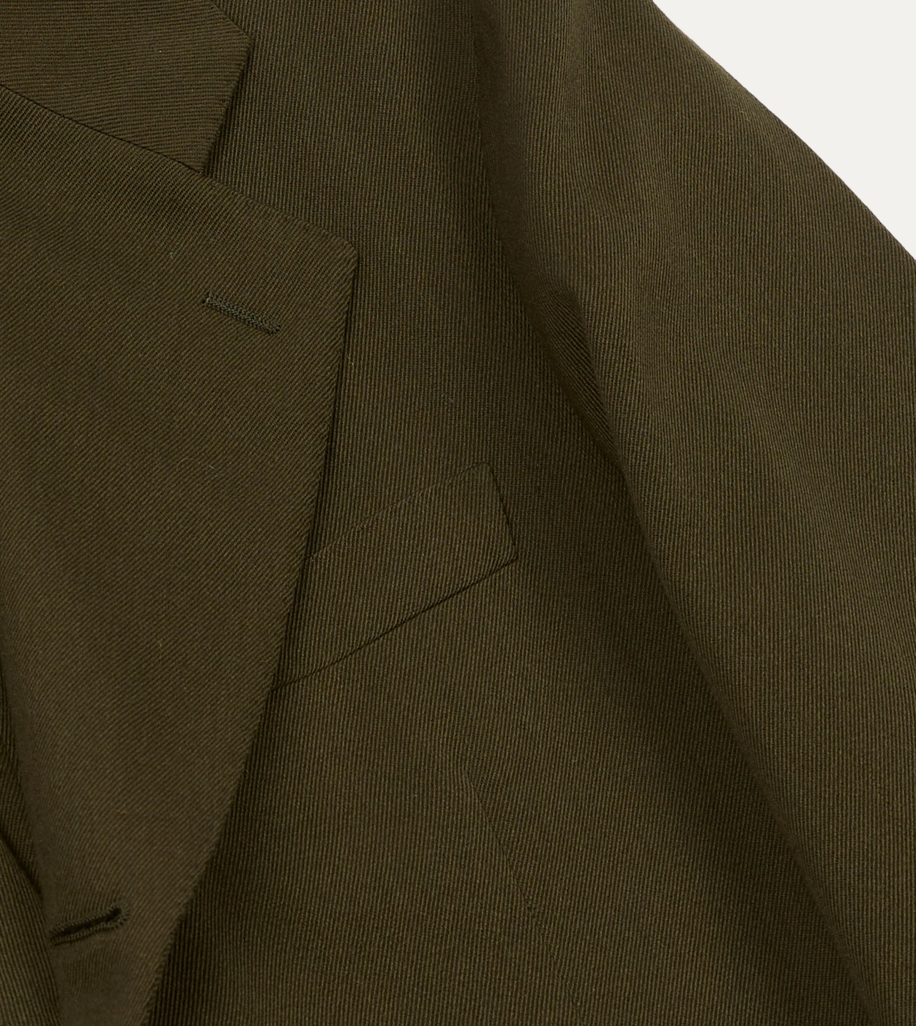 Refined Layering Premium Layer Olive Wool-Cotton Tailored Jacket