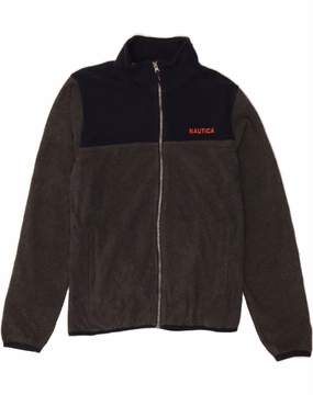 Light Layer ElasticWaistband NAUTICA Boys Fleece Jacket 15-16 Years XL  Grey Colourblock Polyester
