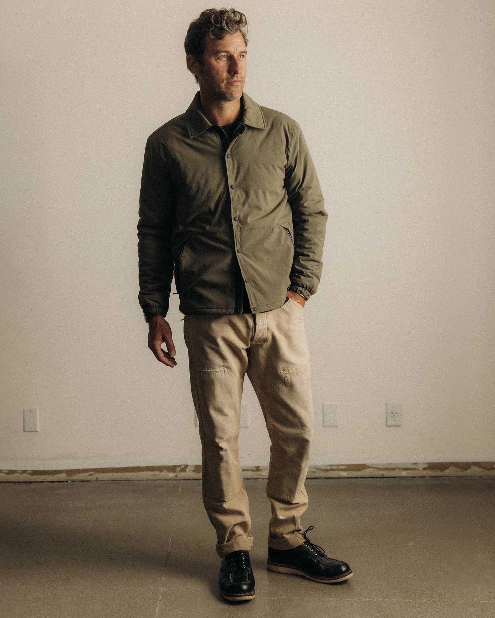 Matte Finish The Ridgeline Overshirt in Fatigue Olive