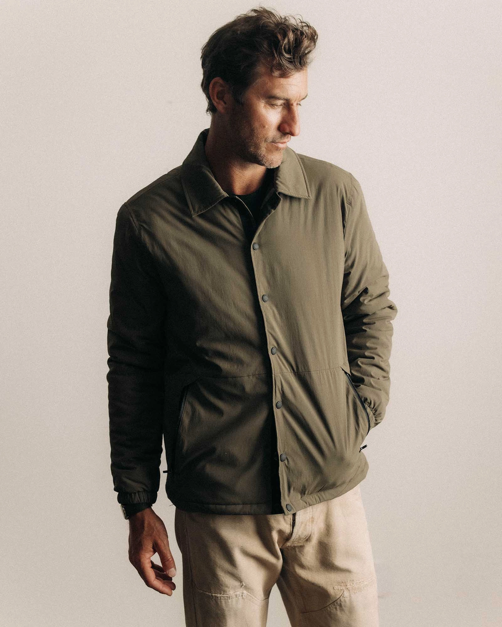Tailored Fit Vibrant Colors The Ridgeline Overshirt in Fatigue Olive