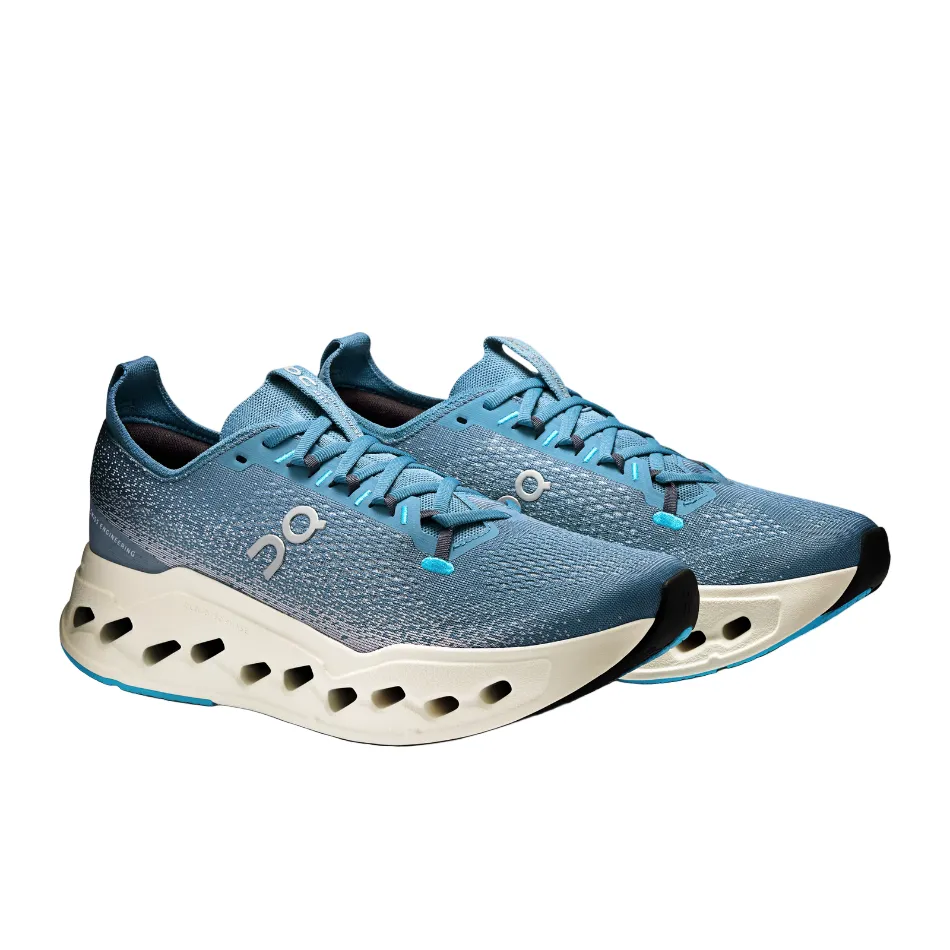 running with a watch Smooth Insole On Men's Cloudsurfer Max Running Shoes in Dust/Ivory AW25
