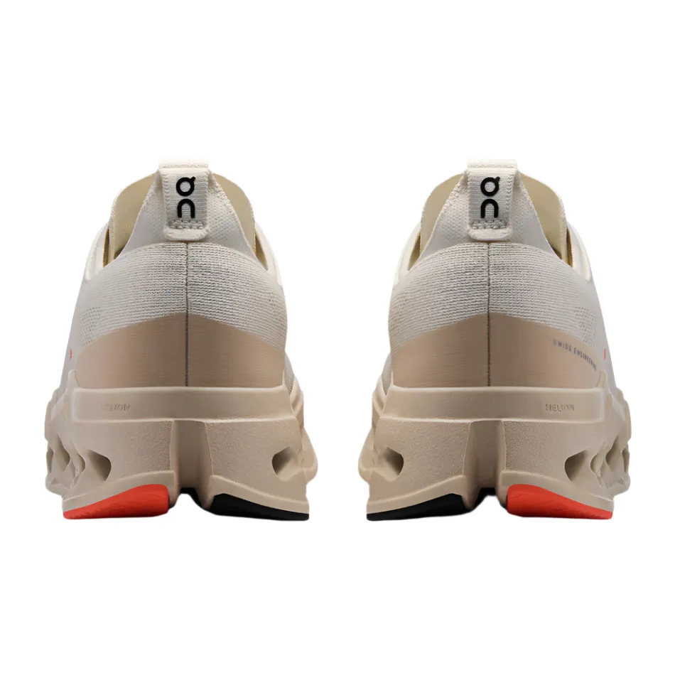 On Men's Cloudsurfer Max Running Shoes in Ivory/Salmon AW25 cloudy - day shoes