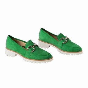 Toe Guard Women's Kiana Loafer In Grass Green Suede