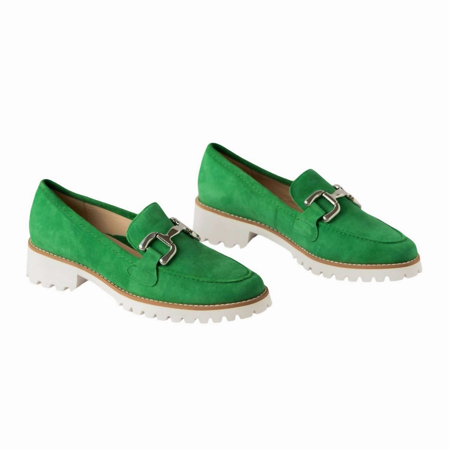 Toe Guard Women's Kiana Loafer In Grass Green Suede