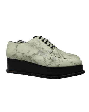 Opening Ceremony Eleanora Platform Oxfords in Marble Print Leather Fast Power