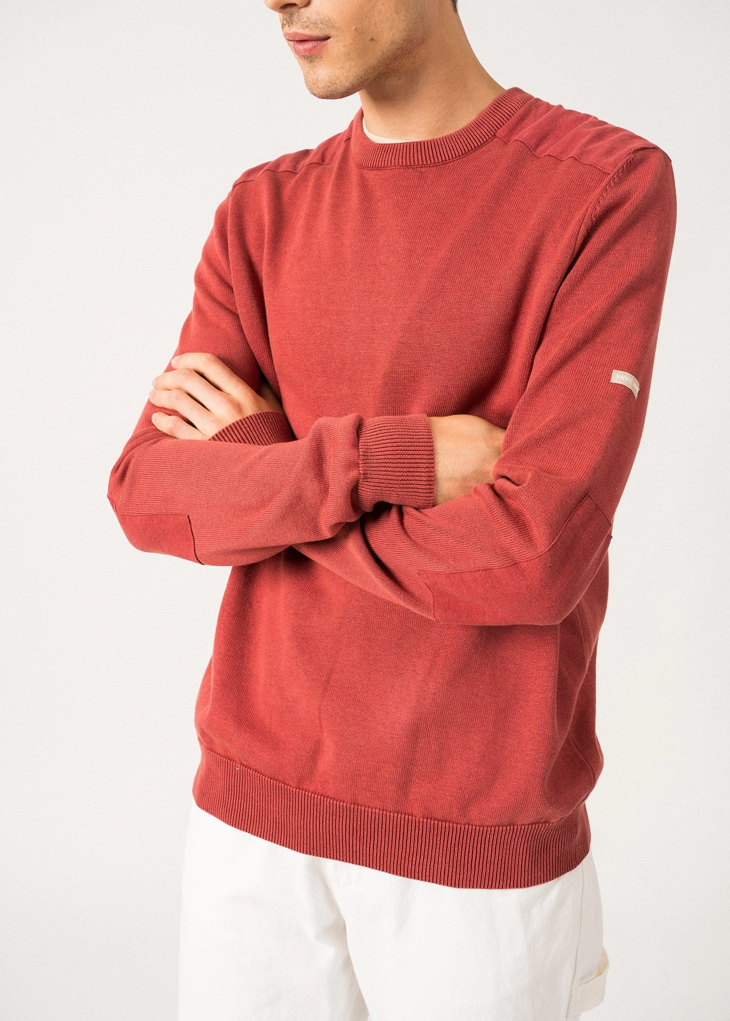 TREVISE - Lightweight Cotton Sweater for Men (TERRACOTTA) Trendy Knit