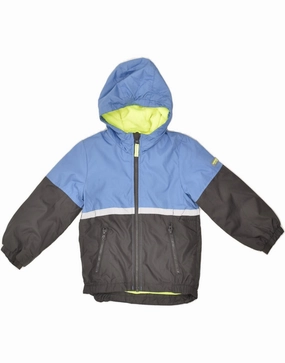 Trend Soft Touch OSH KOSH Boys Hooded Windbreaker Jacket 4-5 Years Grey Colourblock