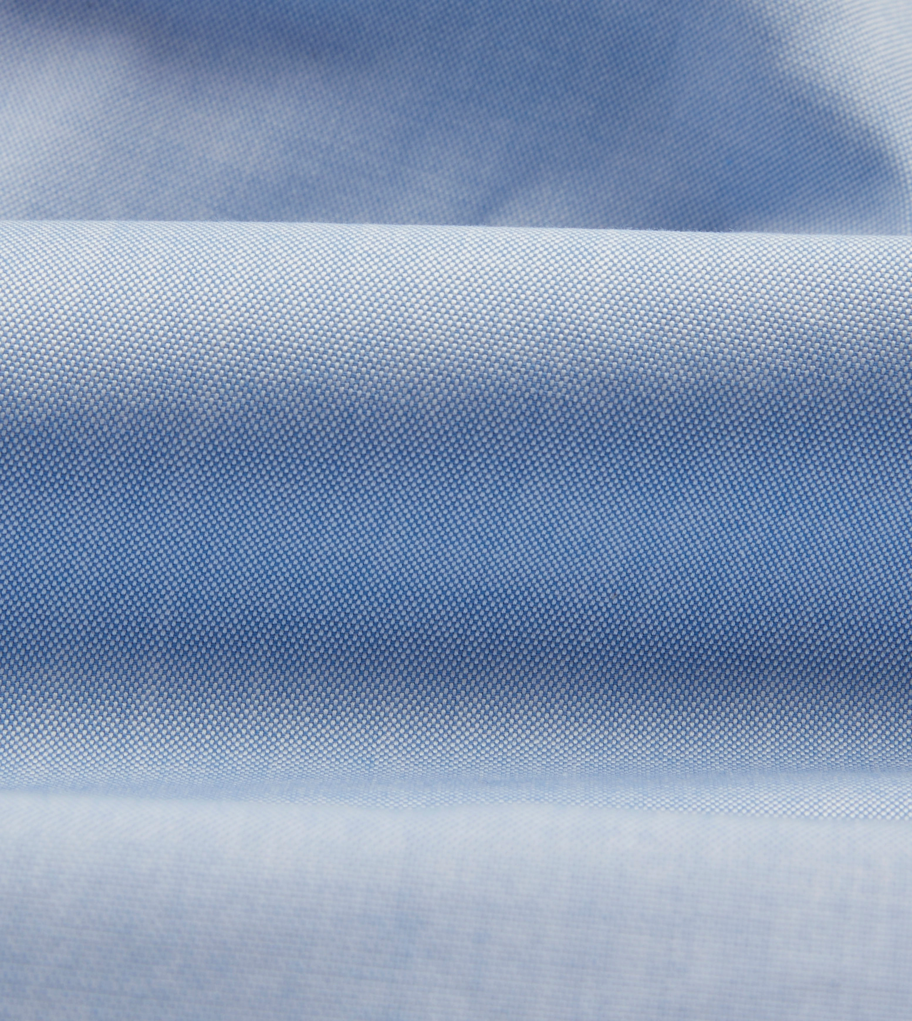 Pullover Design stain resistant coating Blue Pinpoint Oxford Cotton Cloth Button-Down Shirt