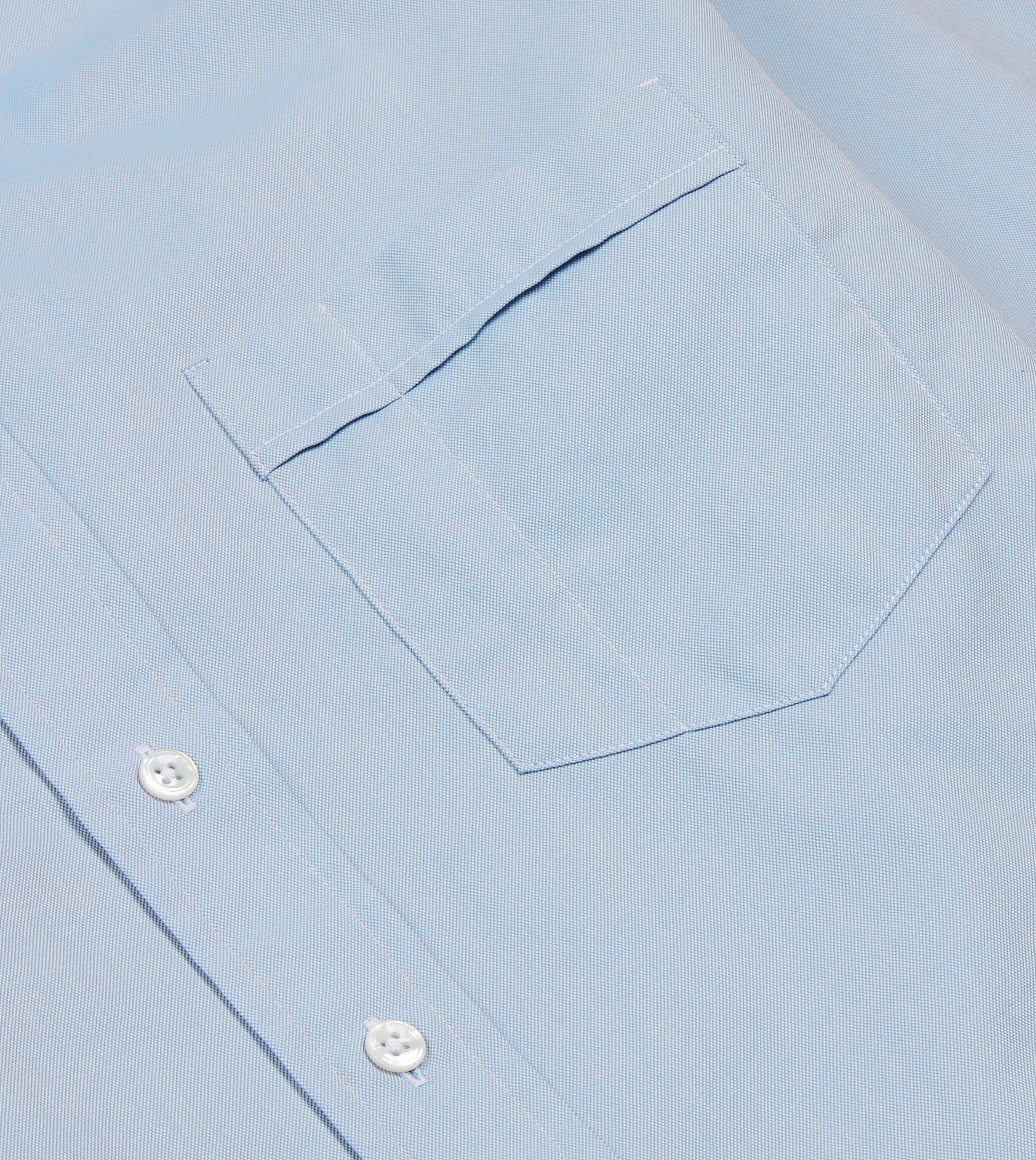 Blue Pinpoint Oxford Cotton Cloth Button-Down Shirt Contemporary Style Tailored Cut