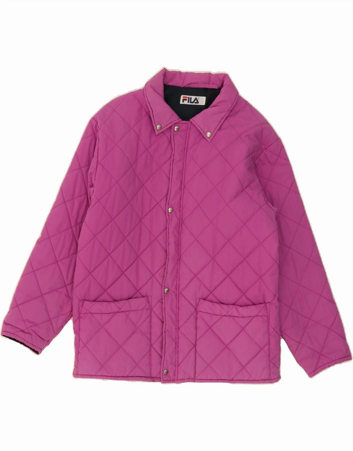 Insulated Comfort FILA Boys Quilted Jacket 13-14 Years Pink Polyester