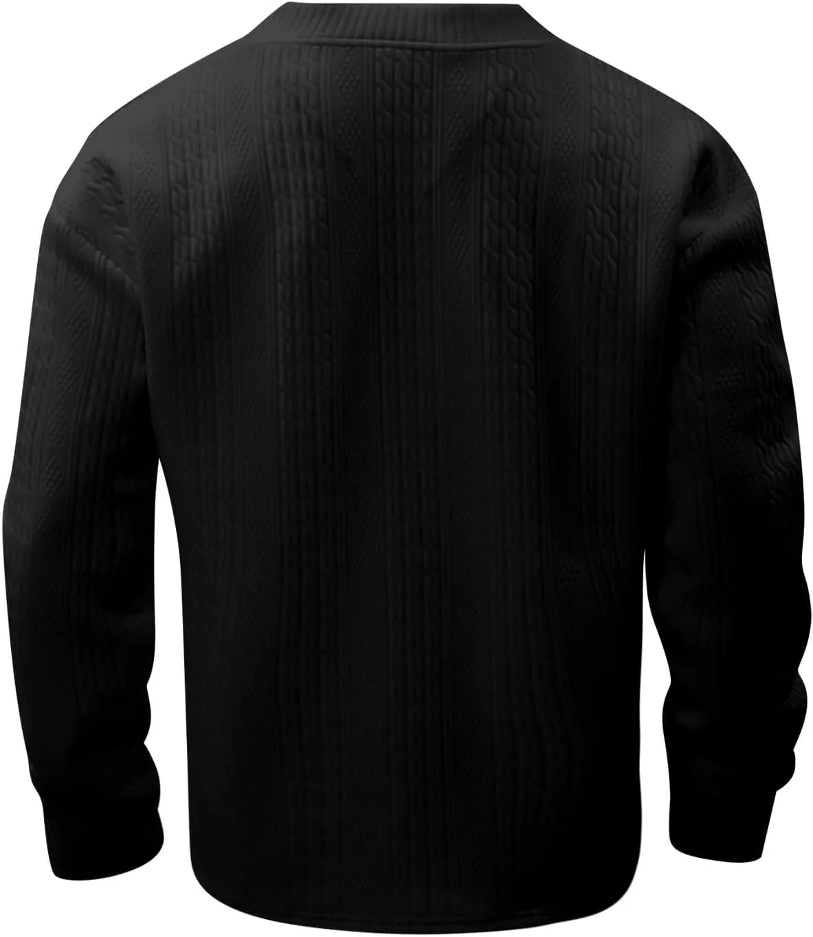 Oversize Sweater Mens V Neck Sweater Casual Loose Fit Long Sleeve Pullover Cable Knit Sweater Tops Knitwear