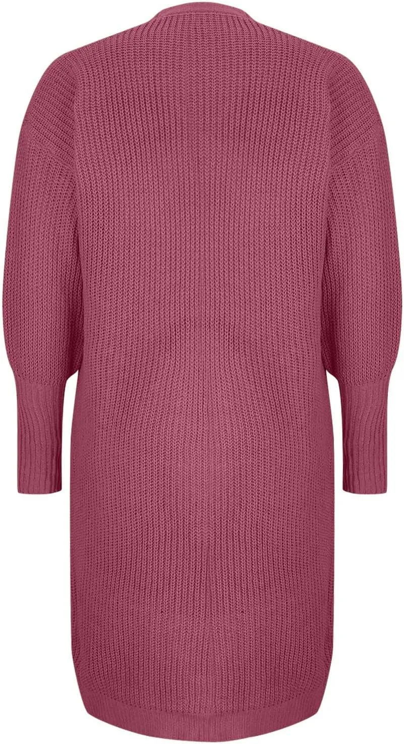 Oversized Cardigan Sweaters for Women Chunky Knit Long Coats with Pockets Casual Loose Breathable Outerwear Clothes