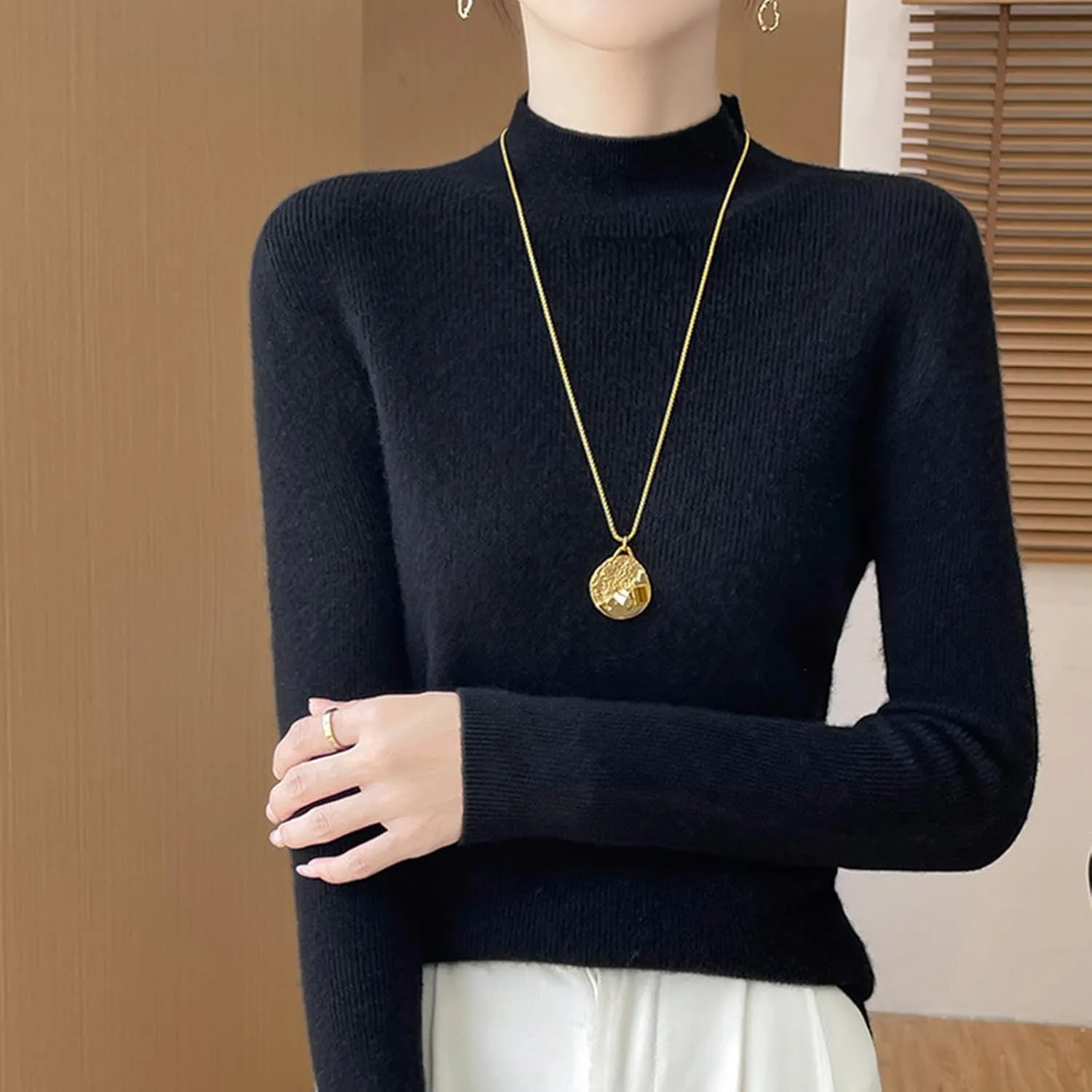 Oversized Sweaters for Women Turtleneck Fall Tops for Women 2024 Trendy Dressy Womens Tops Dressy Casual 2024 Womens