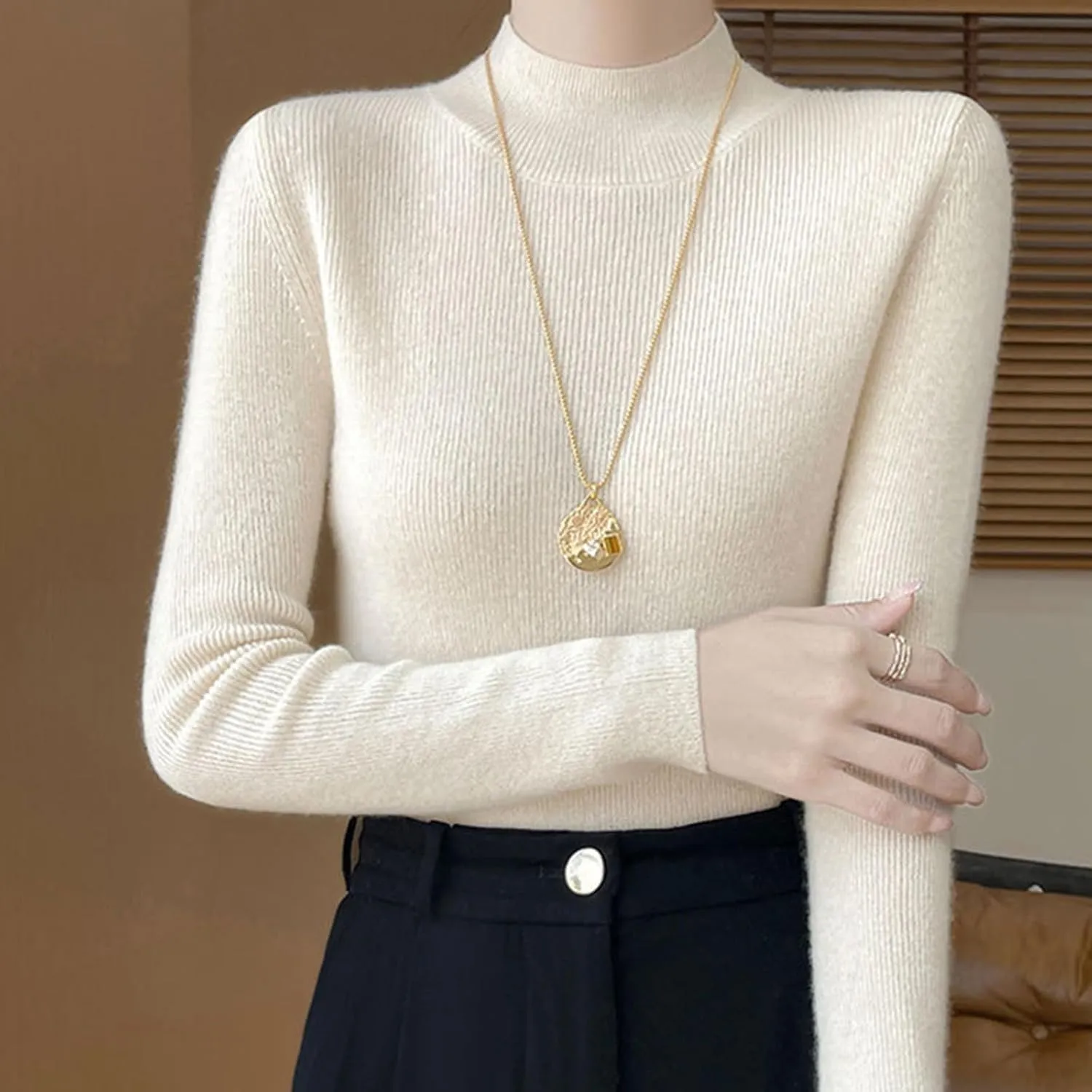 Oversized Sweaters for Women Turtleneck Fall Tops for Women 2024 Trendy Dressy Womens Tops Dressy Casual 2024 Womens