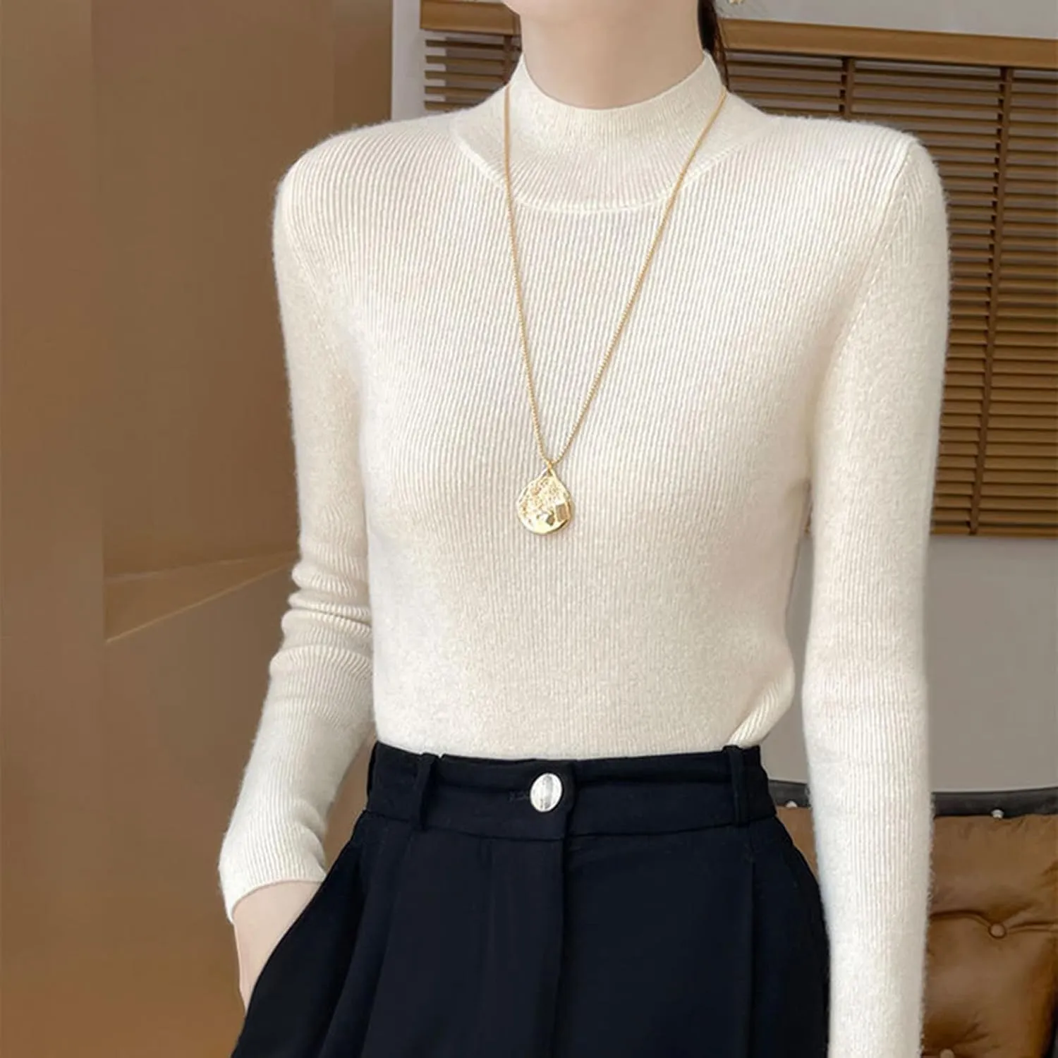 Oversized Sweaters for Women Turtleneck Fall Tops for Women 2024 Trendy Dressy Womens Tops Dressy Casual 2024 Womens