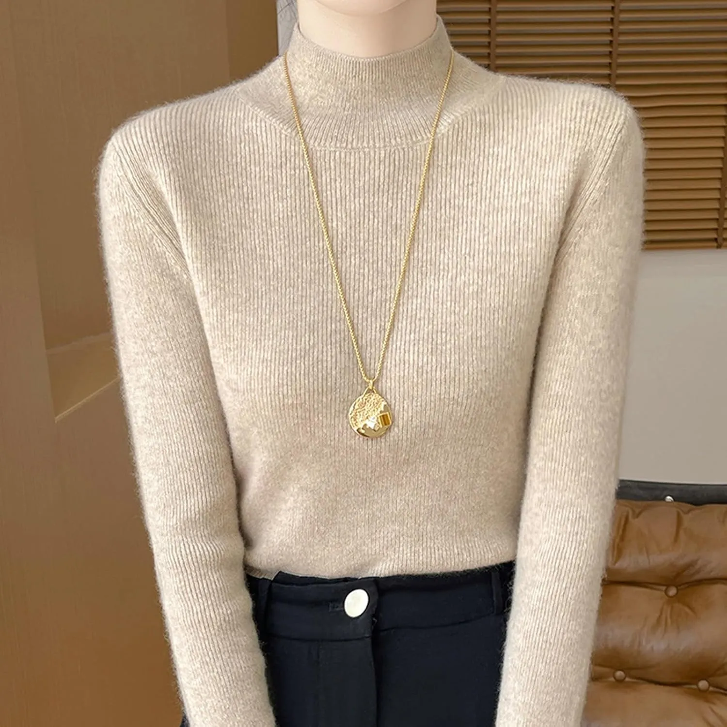 Oversized Sweaters for Women Turtleneck Fall Tops for Women 2024 Trendy Dressy Womens Tops Dressy Casual 2024 Womens