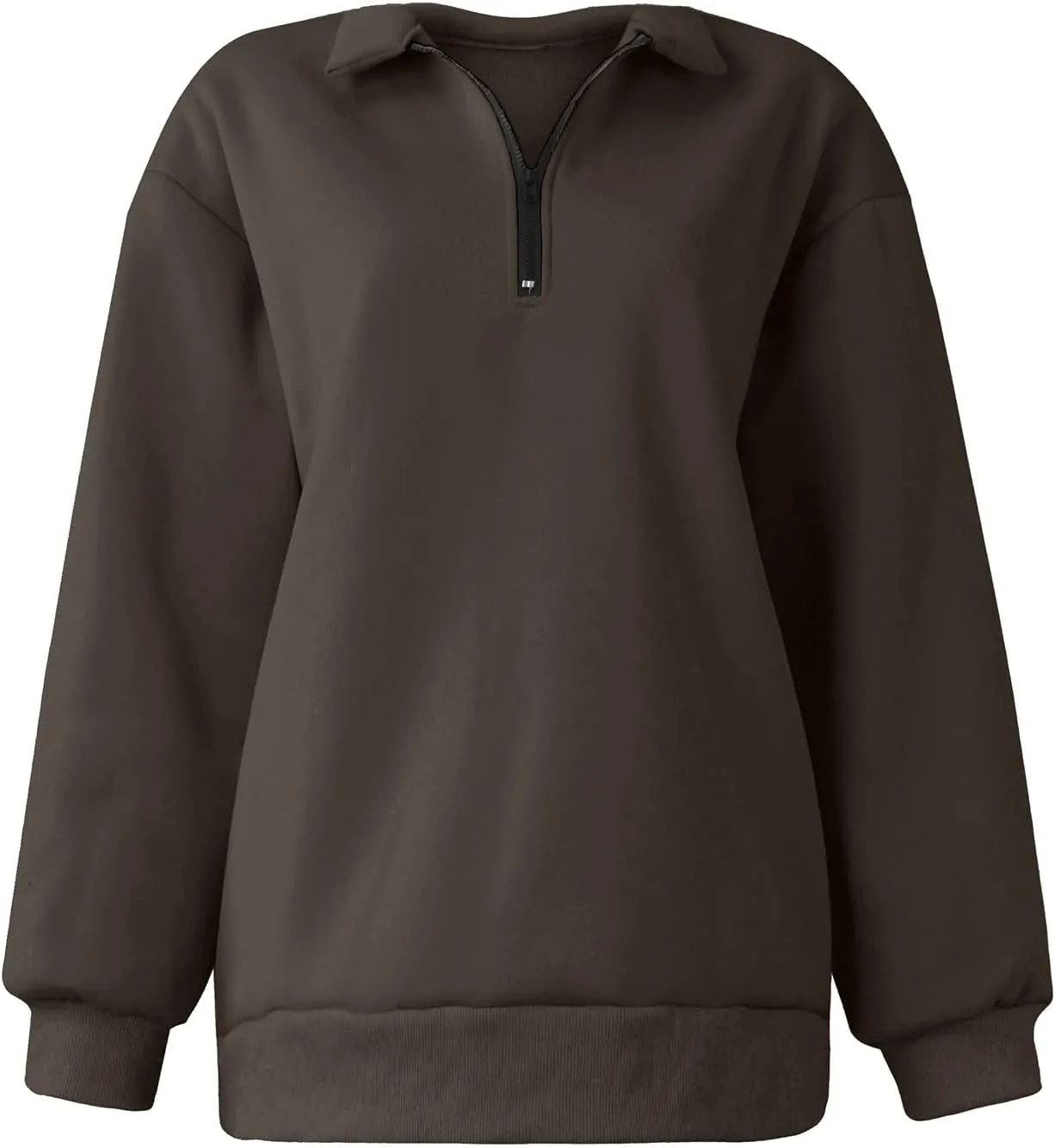 Oversized Sweatshirt For Wome Women's Half Zip Pullover Long Sleeve Sweatshirt Quarter Zip Hoodie Sweater Solid Tops