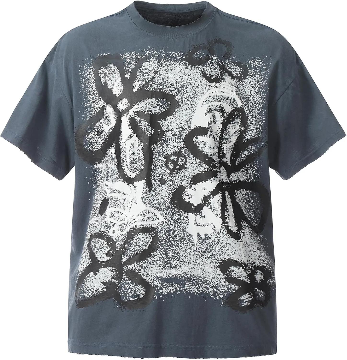 Overzied Hip Hop Graphic Print Cotton T-Shirt Fashion Special Design Crewneck Rapper Short Sleeve Unisex T-Shirts