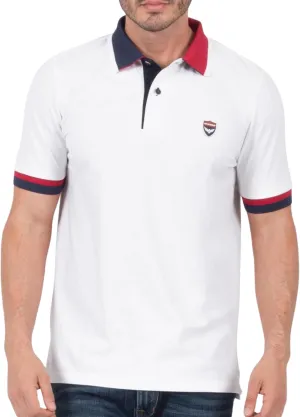 Oxford Men's Polo Shirt Short Sleeve - Premium Cotton Slim Fit Quick Dry Performance Golf Polo Shirts for Men