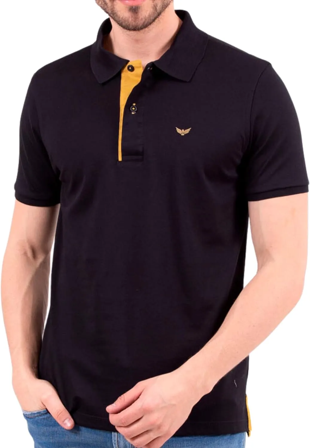 Oxford Men's Polo Shirt Short Sleeve - Premium Cotton Slim Fit Quick Dry Performance Golf Polo Shirts for Men