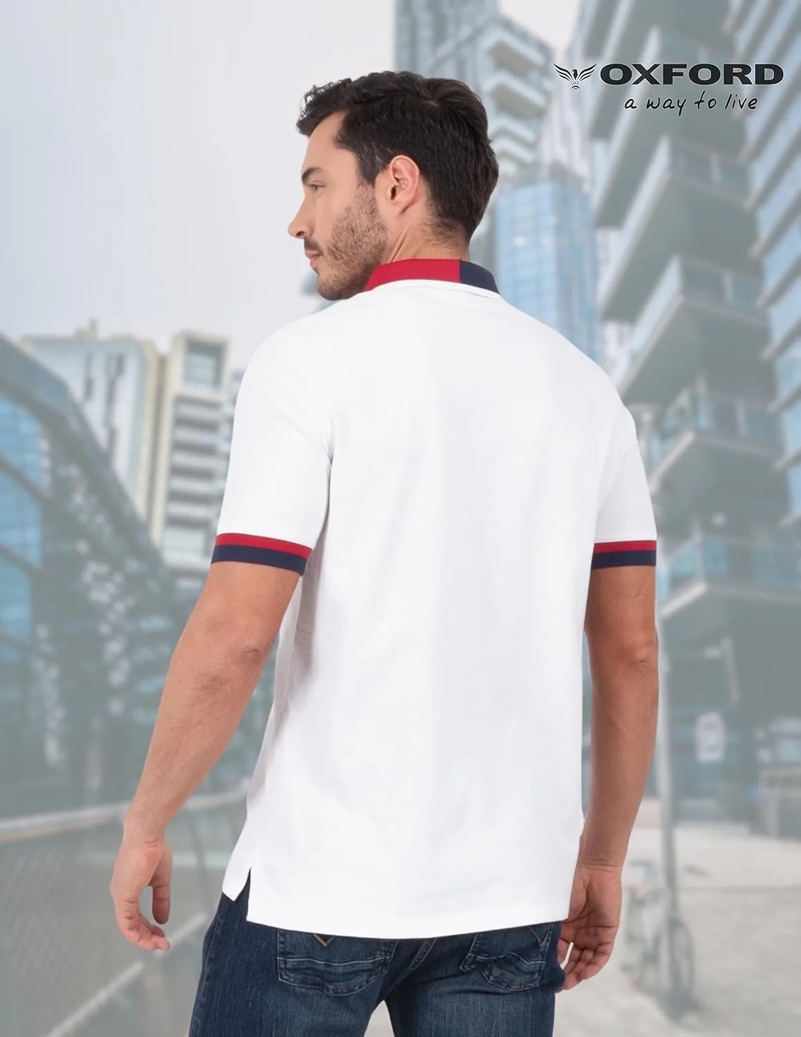 Oxford Men's Polo Shirt Short Sleeve - Premium Cotton Slim Fit Quick Dry Performance Golf Polo Shirts for Men
