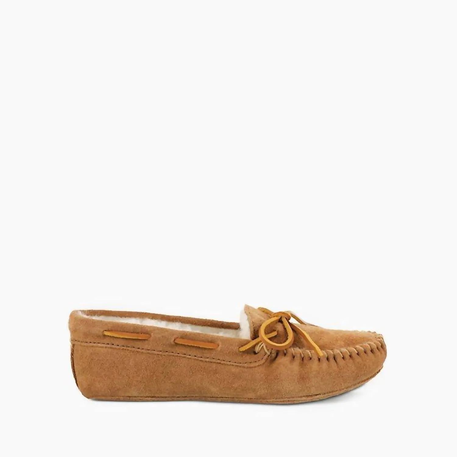 Women's Sheepskin Softsole Moccasin In Tan Meet Time