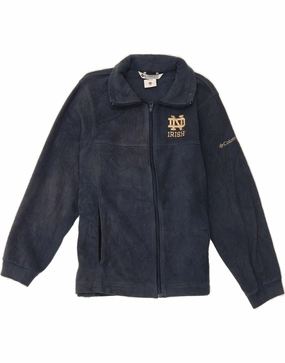 COLUMBIA Boys Graphic Fleece Jacket 14-15 Years Navy Blue Polyester All Weather Versatility Tech Utility