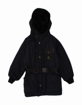 Compression Strap Adjustment Modern Tailoring REFRIGIWEAR Boys Hooded Padded Jacket 7-8 Years Navy Blue Polyamide