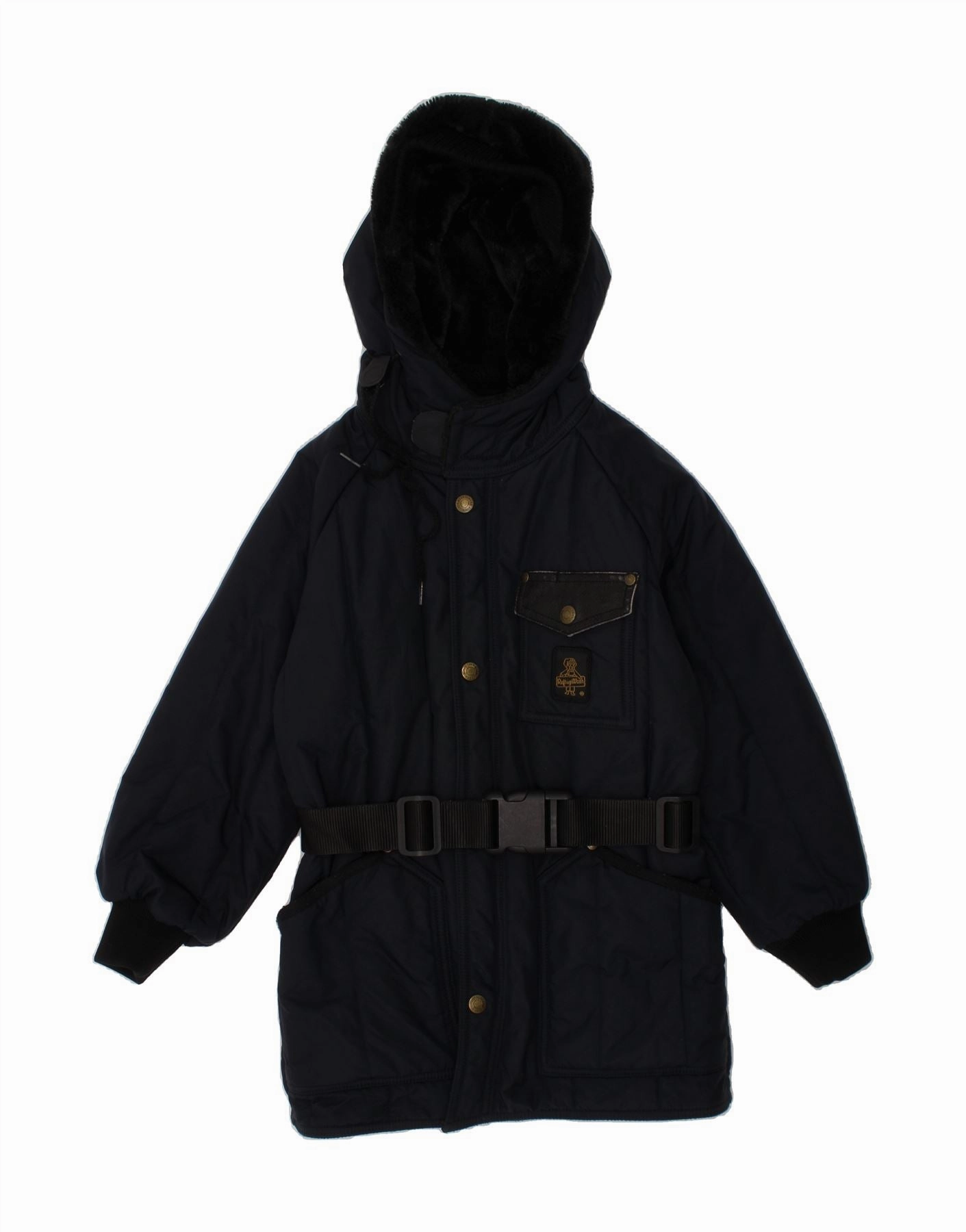 Compression Strap Adjustment Modern Tailoring REFRIGIWEAR Boys Hooded Padded Jacket 7-8 Years Navy Blue Polyamide