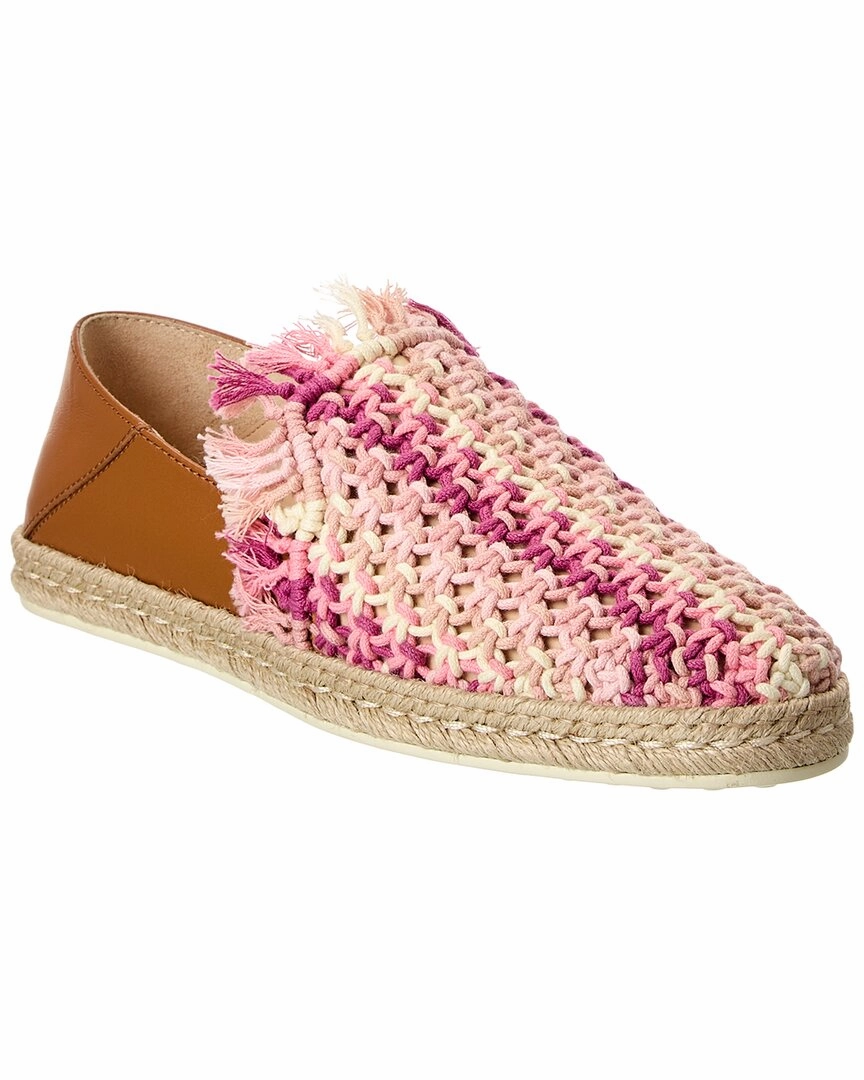 TOD??s Rope & Leather Espadrille Move Free Firm Fit