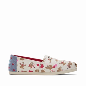 Womens Alpargata Natural Valentines Day Sloths Espadrille Sport Mood