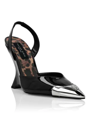 Body Base Shape Rise Patent Leather Decollete Wedges