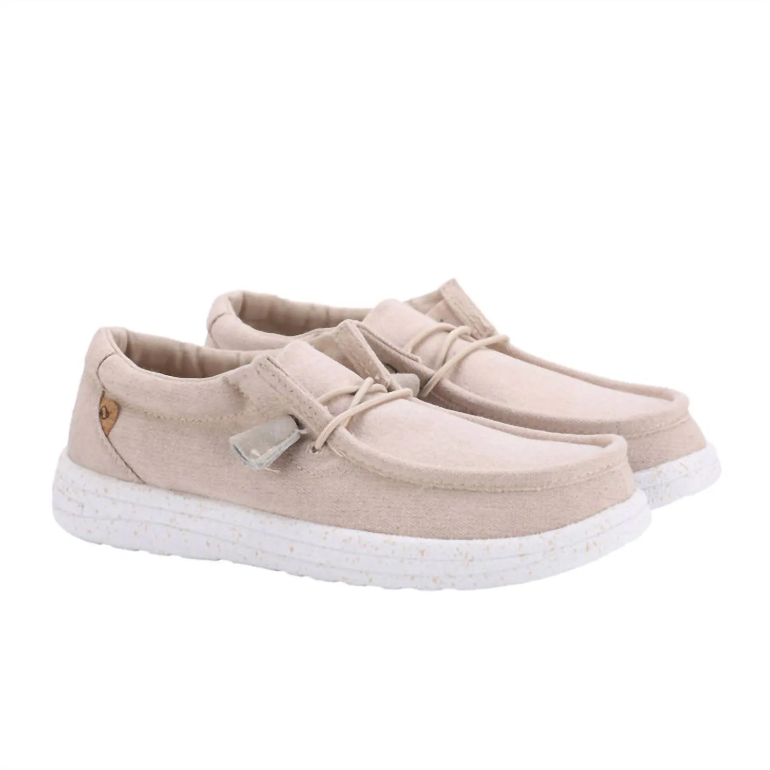 Light Stroll Paula Elastic Tie Loafer In Beige