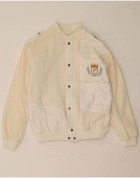 PENTATHLON Boys Knit Bomber Jacket 11-12 Years Off White wallet