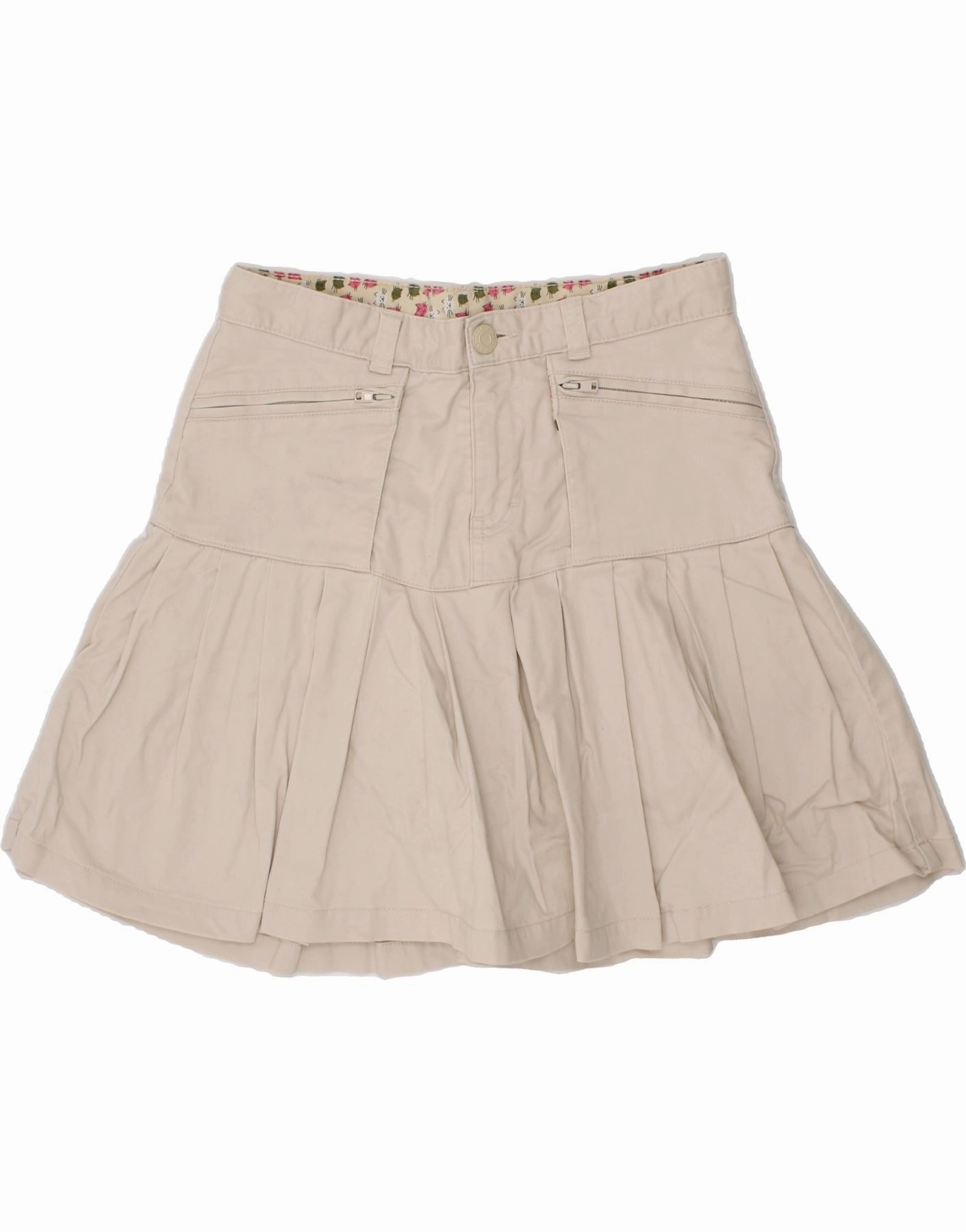 Cozy Look GAP Girls Mini Skirt 11-12 Years W26  Beige Cotton