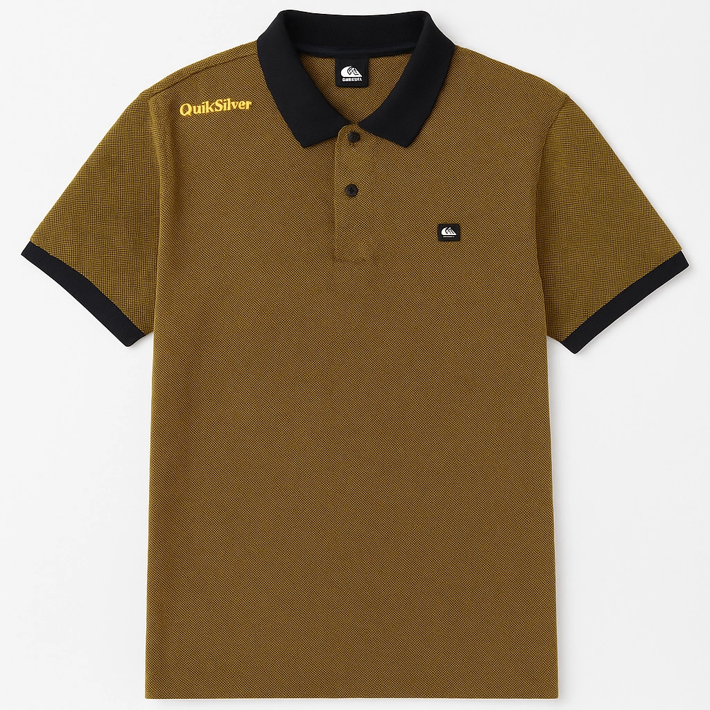 Quicksilver Men Polo Durable Color Retention Tubular Knit Structure