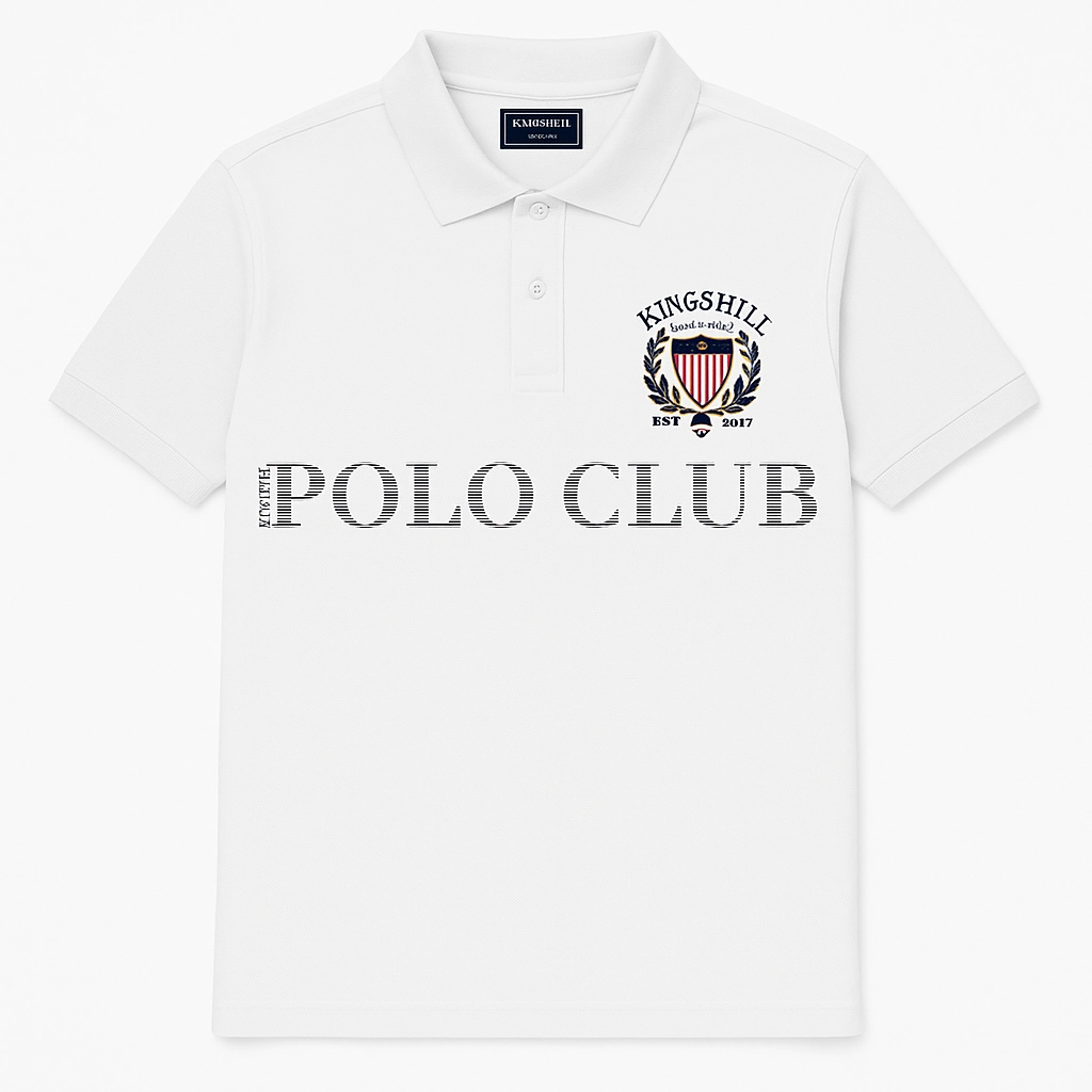 Kingshill Polo Club White Polo athletic style