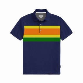 Thermoregulating Fabric Smart Comfort Steve &I Men Stripe Polo